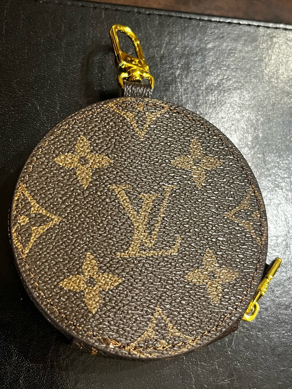 Louis. Vuitton. Vivienne. Limited Edition Holiday Ice Skating Round Zipper Pouch - Picture 7 of 8